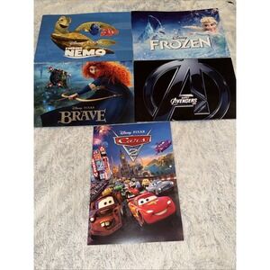 Lot of 5 Disney Lithograph Sets 2011 2012 Store Frozen Brave Avengers Cars 2 Nem
